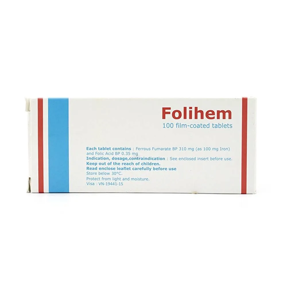 Hình ảnh Thuốc Folihem Remedica phòng ngừa thiếu máu do thiếu sắt và acid folic trong thai kỳ (10 vỉ x 10 viên)