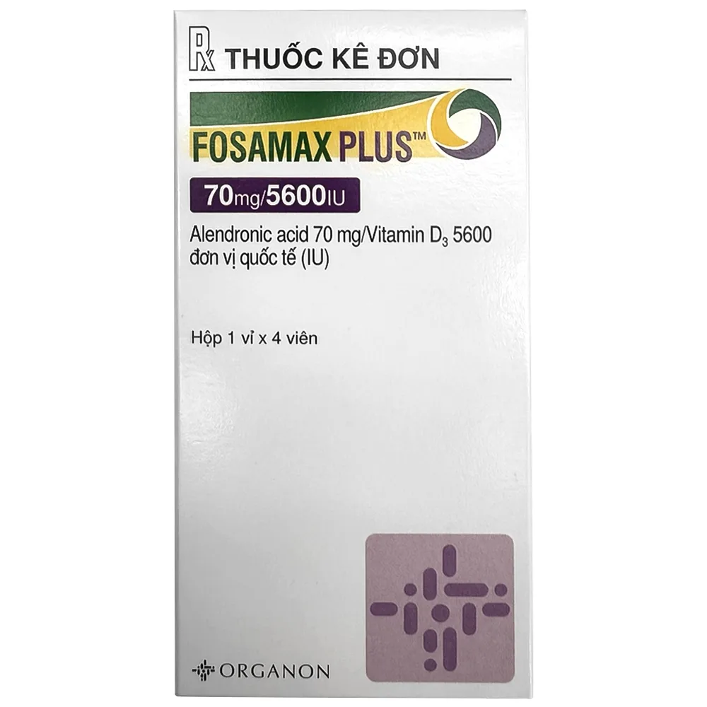 Hình ảnh Thuốc Fosamax Plus 70mg/5600IU Organon điều trị loãng xương (1 vỉ x 4 viên)