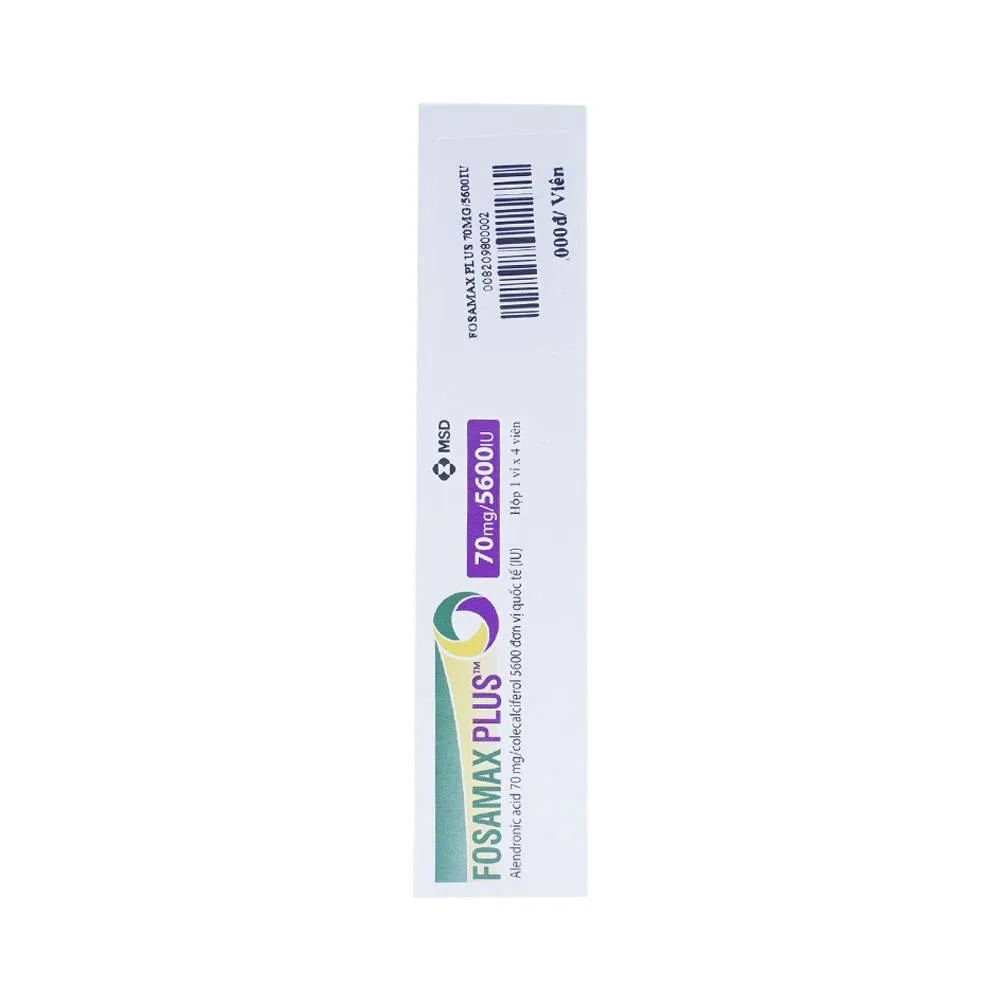 Hình ảnh Thuốc Fosamax Plus 70mg/5600IU MSD điều trị loãng xương (1 vỉ x 4 viên)