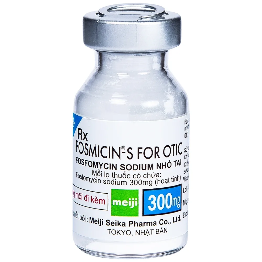 Hình ảnh Thuốc nhỏ tai Fosmicin-S For Otic Meiji 300mg điều trị viêm tai ngoài, viêm tai giữa (10ml)