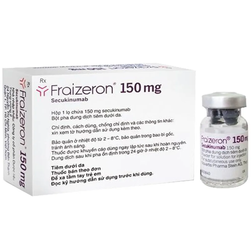 Hình ảnh Bột pha tiêm Fraizeron 150mg Novartis điều trị vảy nến thể mảng, viêm khớp vảy nến, viêm cột sống dính khớp