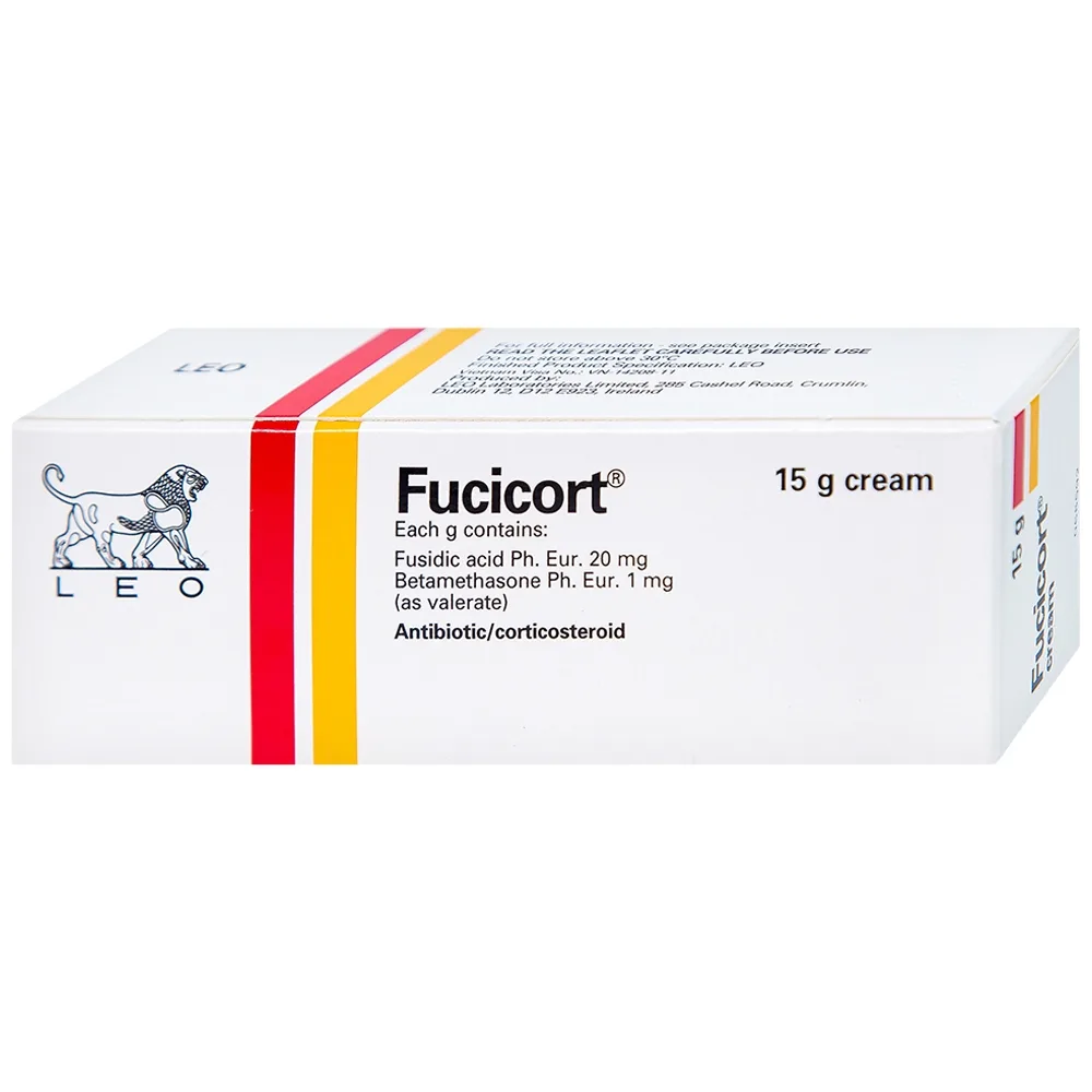 Hình ảnh Kem Fucicort LEO điều trị viêm da nhiễm khuẩn (15g)