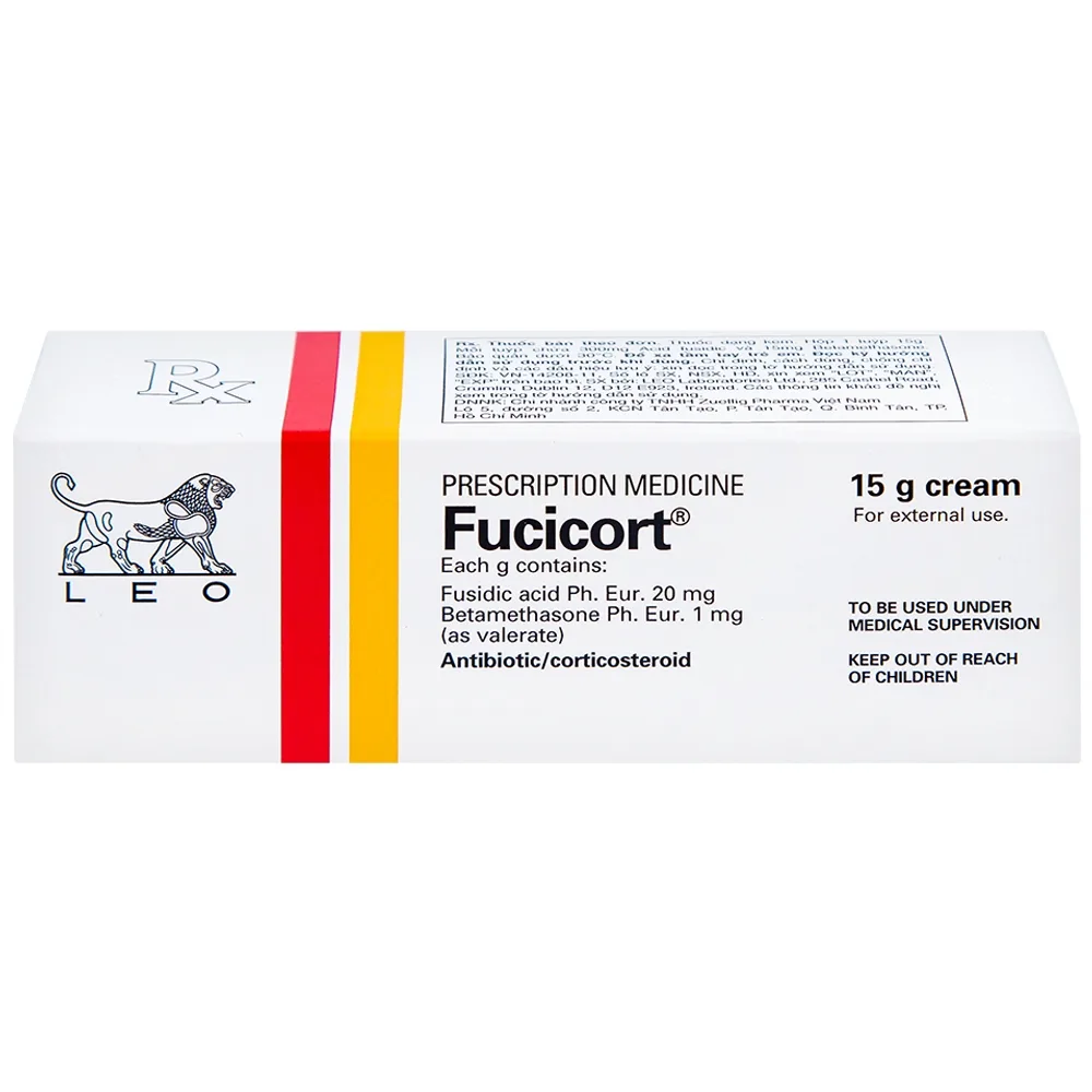 Hình ảnh Kem Fucicort LEO điều trị viêm da nhiễm khuẩn (15g)