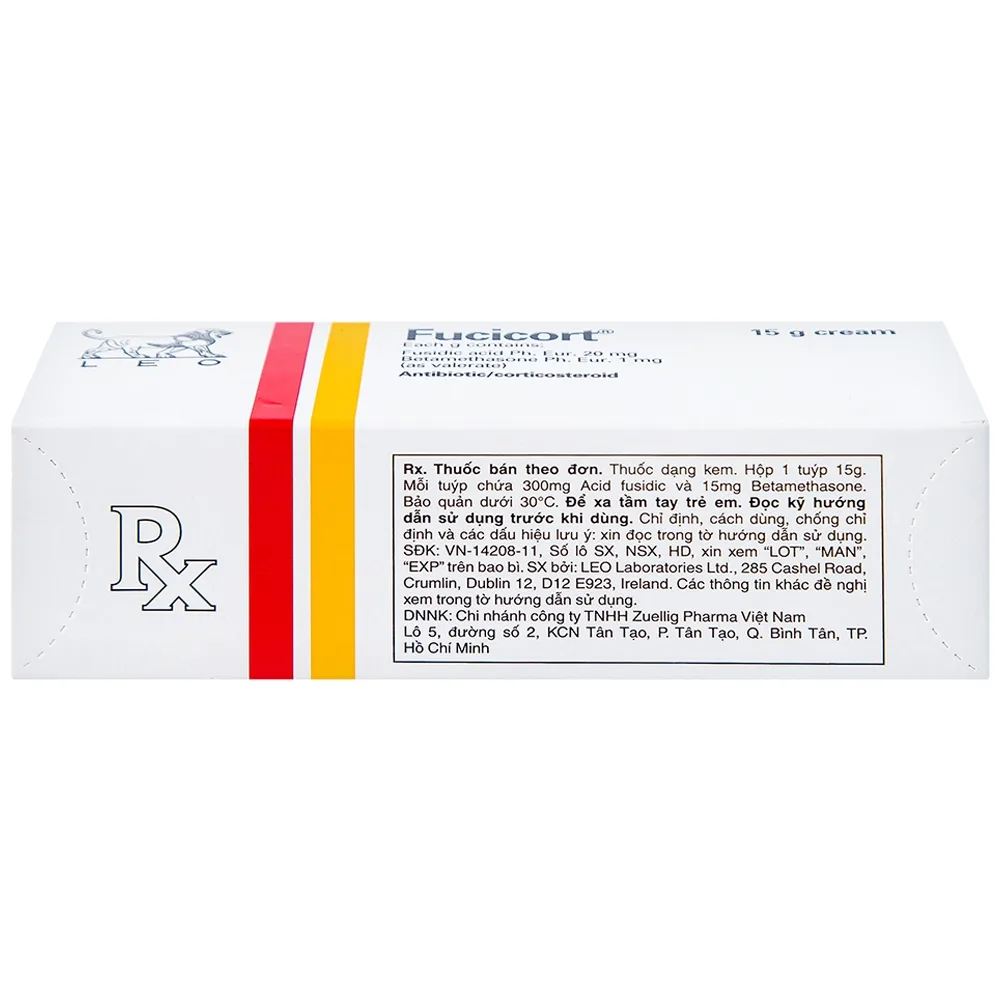 Hình ảnh Kem Fucicort LEO điều trị viêm da nhiễm khuẩn (15g)