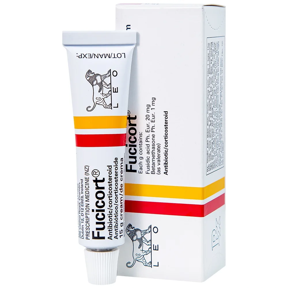 Hình ảnh Kem Fucicort LEO điều trị viêm da nhiễm khuẩn (15g)