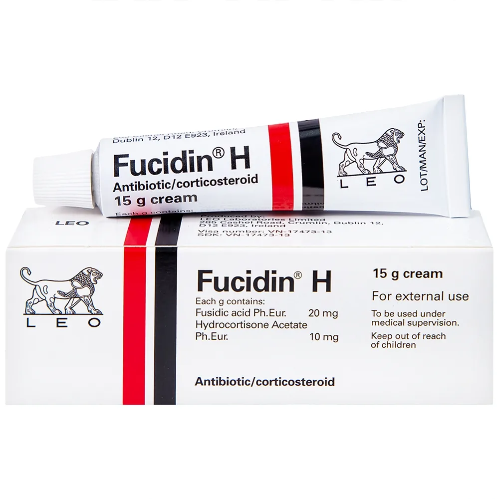 Hình ảnh Kem Fucidin H LEO điều trị viêm da (15g)
