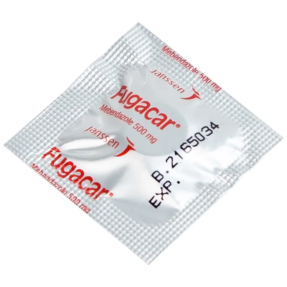 Hình ảnh Thuốc Fugacar Janssen hương trái cây điều trị nhiễm một hay nhiều loại giun đường ruột (1 viên)