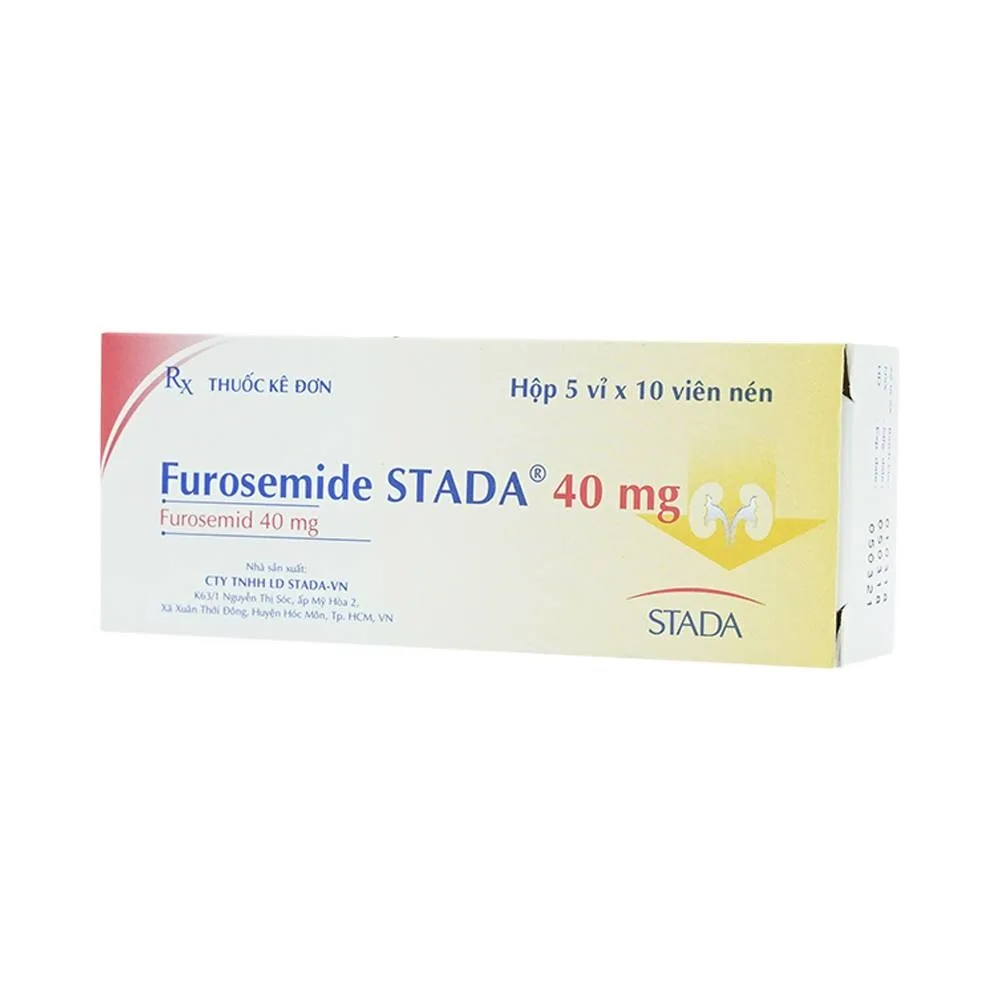 Hình ảnh Thuốc Furosemide Stada 40mg điều trị phù, tăng huyết áp (5 vỉ x 10 viên)
