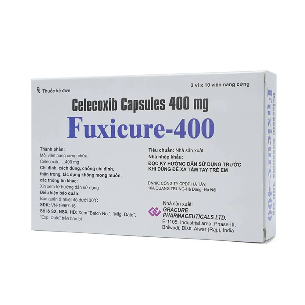 Hình ảnh Thuốc Fuxicure-400 Gracure điều trị thoái hóa khớp (3 vỉ x 10 viên)