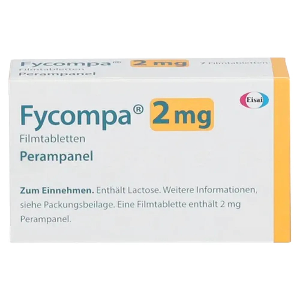 Hình ảnh Thuốc Fycompa 2mg Eisai điều trị bổ trợ cơn động kinh (2 vỉ x 14 viên)