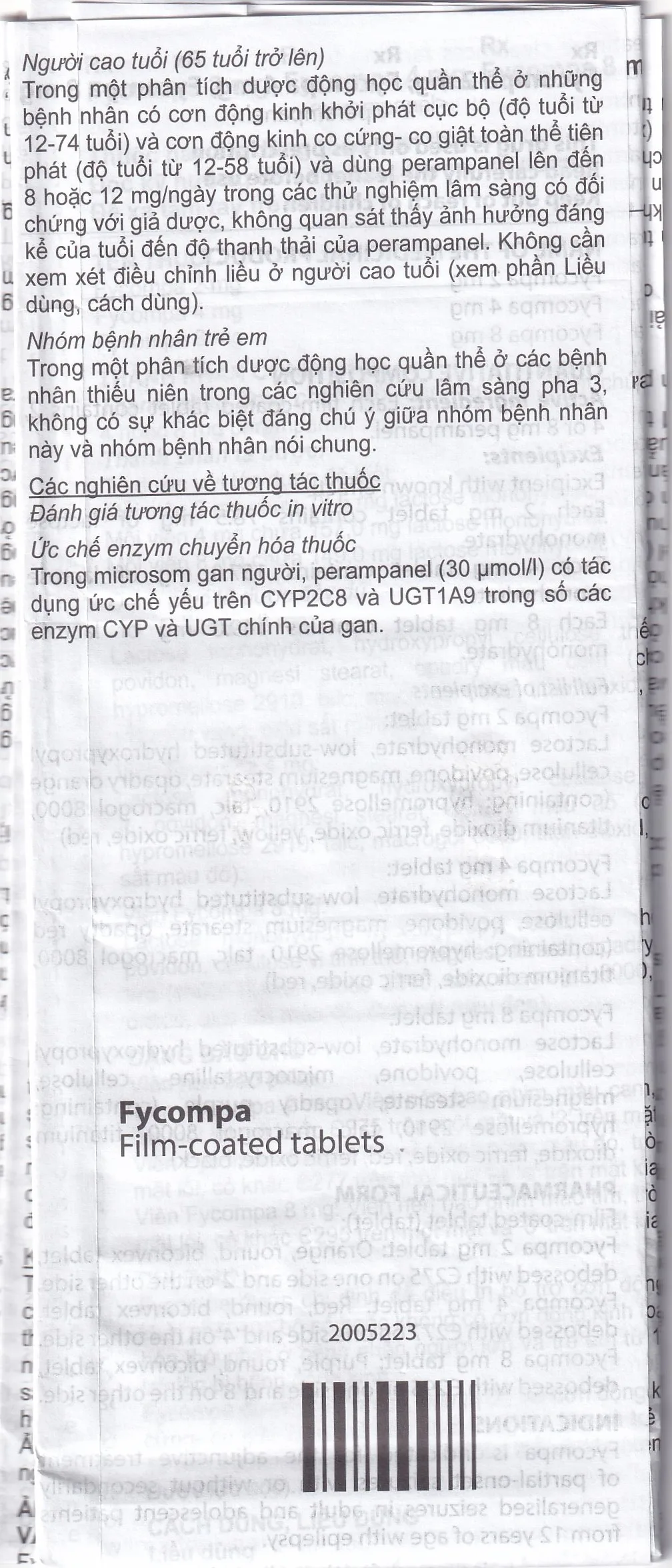 Hình ảnh Thuốc Fycompa 2mg Eisai điều trị bổ trợ cơn động kinh (2 vỉ x 14 viên)