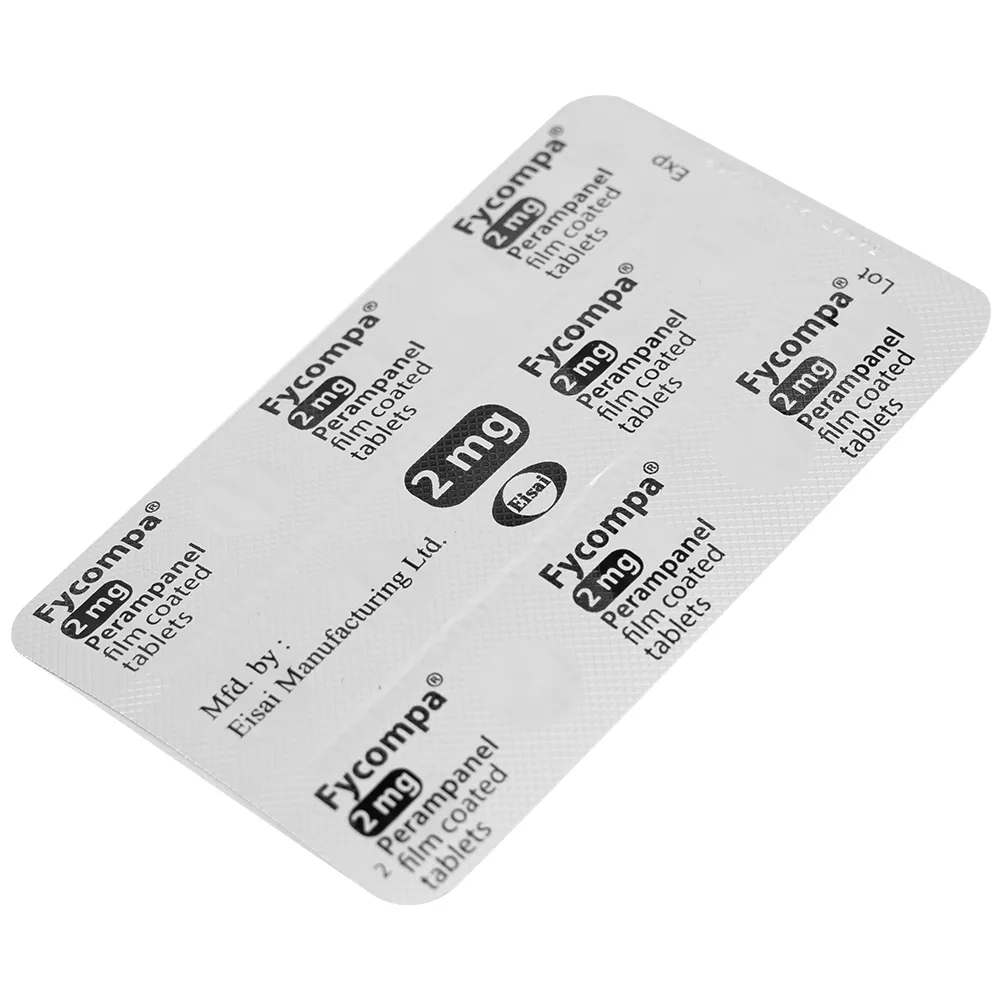Hình ảnh Thuốc Fycompa 2mg Eisai điều trị bổ trợ cơn động kinh (2 vỉ x 14 viên)