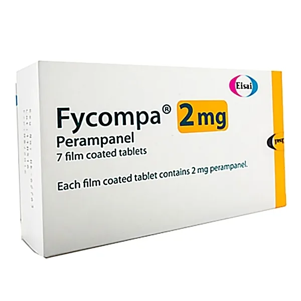 Hình ảnh Thuốc Fycompa 2mg Eisai điều trị bổ trợ cơn động kinh (4 vỉ x 7 viên)