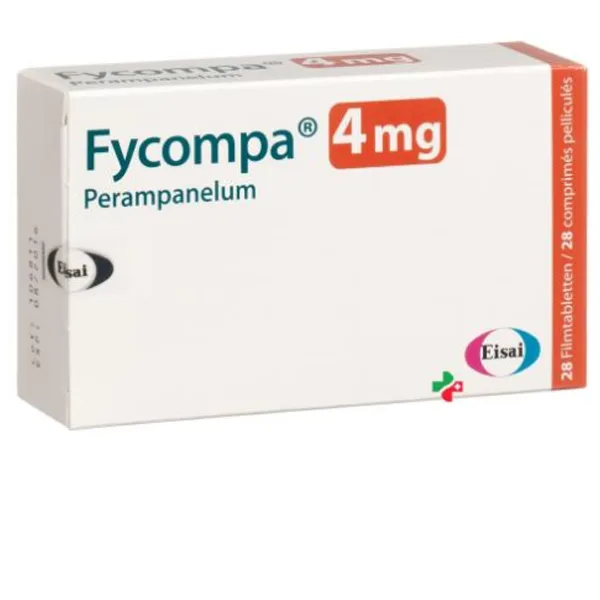 Hình ảnh Thuốc Fycompa 4mg Eisai điều trị bổ trợ cơn động kinh (2 vỉ x 14 viên)
