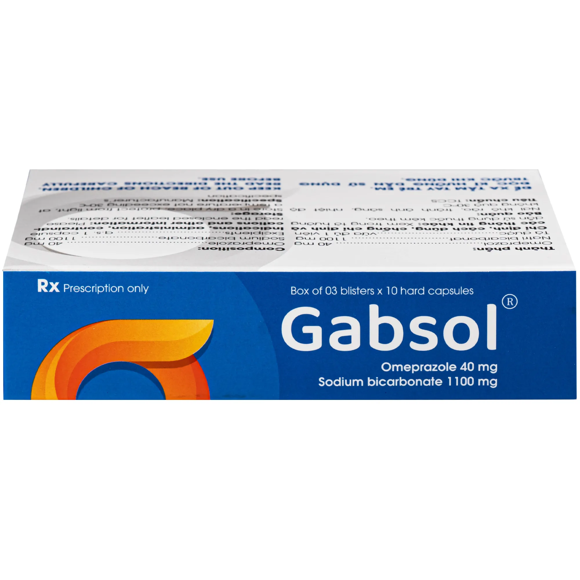 Hình ảnh Thuốc Gabsol 40mg/1100mg Liviat chỉ định điều trị bệnh lý tiêu hóa, loét dạ dày tá tráng, trào ngược dạ dày thực quản (3 vỉ x 10 viên)