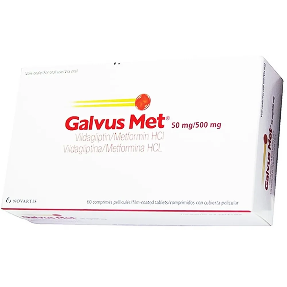 Hình ảnh Thuốc Galvus Met 50mg/500mg Novartis điều trị đái tháo đường típ 2 (6 vỉ x 10 viên)