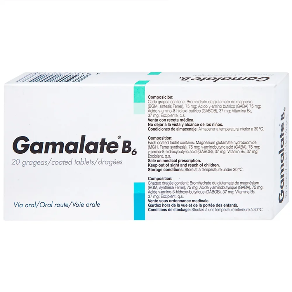 Hình ảnh Thuốc Gamalate B6 Ferrer điều trị suy nhược thần kinh chức năng (2 vỉ x 10 viên)