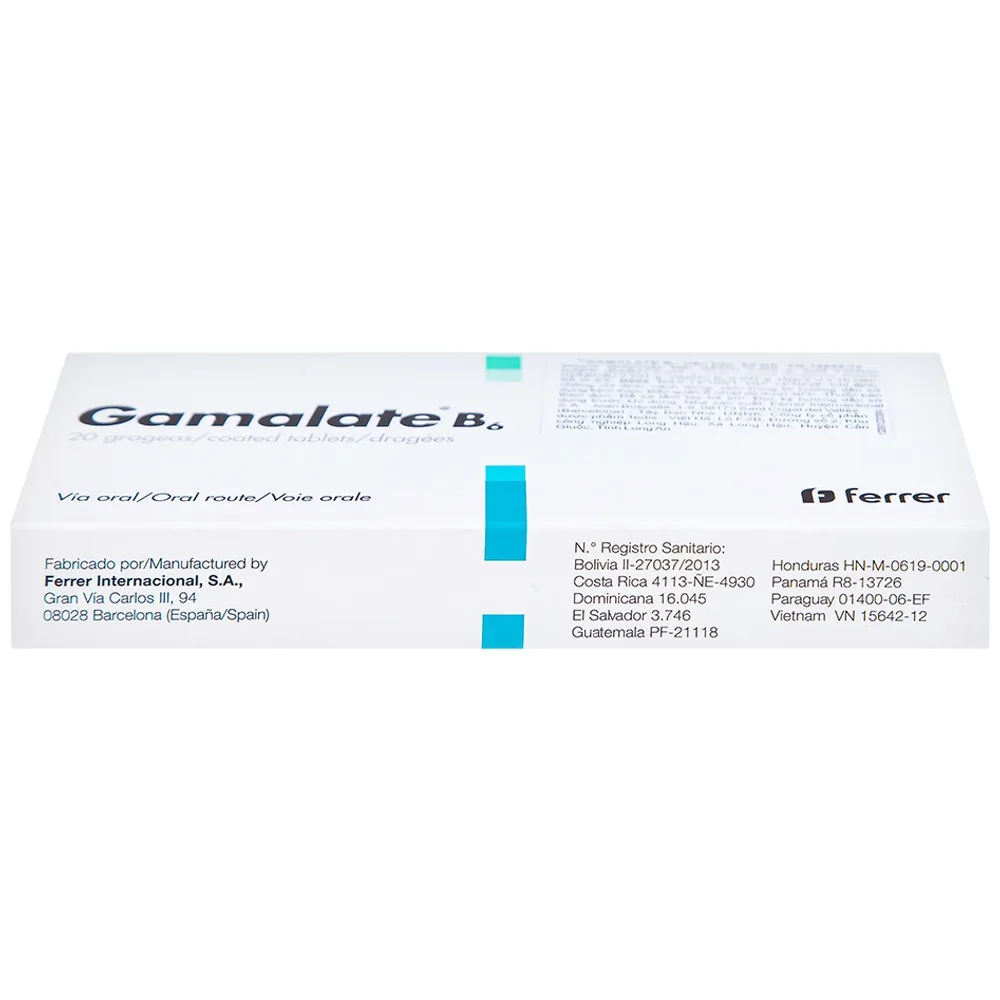Hình ảnh Thuốc Gamalate B6 Ferrer điều trị suy nhược thần kinh chức năng (2 vỉ x 10 viên)