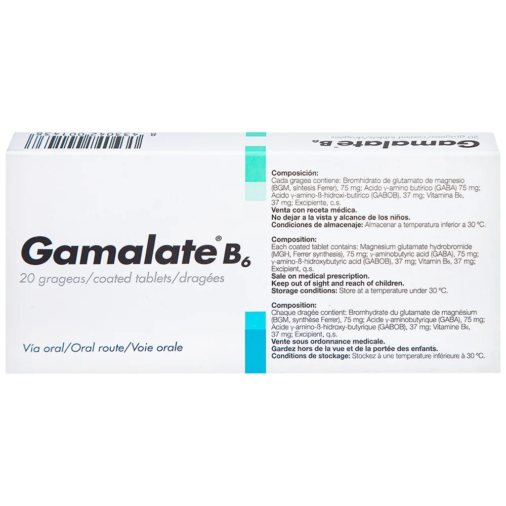 Hình ảnh Thuốc Gamalate B6 Ferrer điều trị suy nhược thần kinh chức năng (2 vỉ x 10 viên)