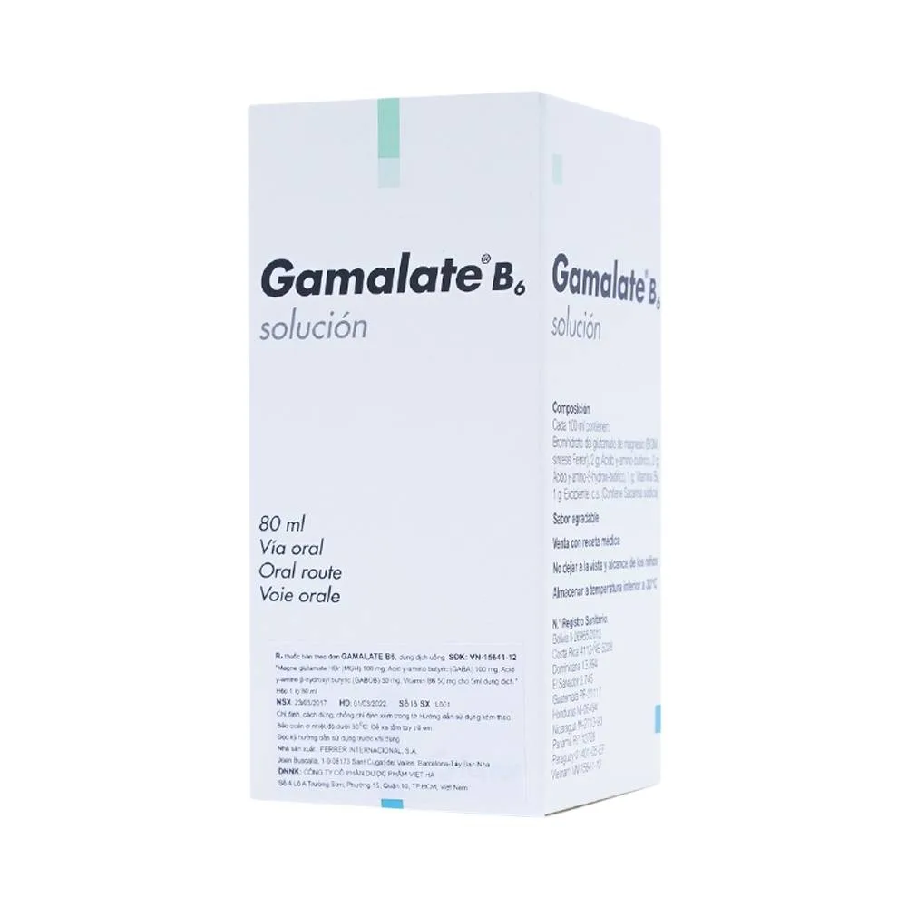 Hình ảnh Dung dịch Gamalate B6 điều trị suy nhược thần kinh (80ml)