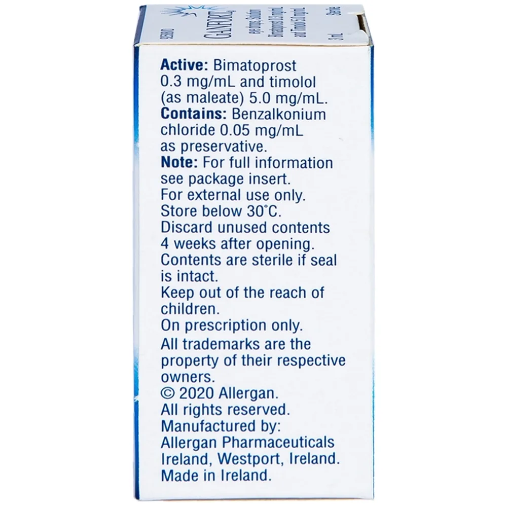 Hình ảnh Thuốc nhỏ mắt Ganfort Allergan điều trị Glaucoma góc mở, tăng nhãn áp (3ml)