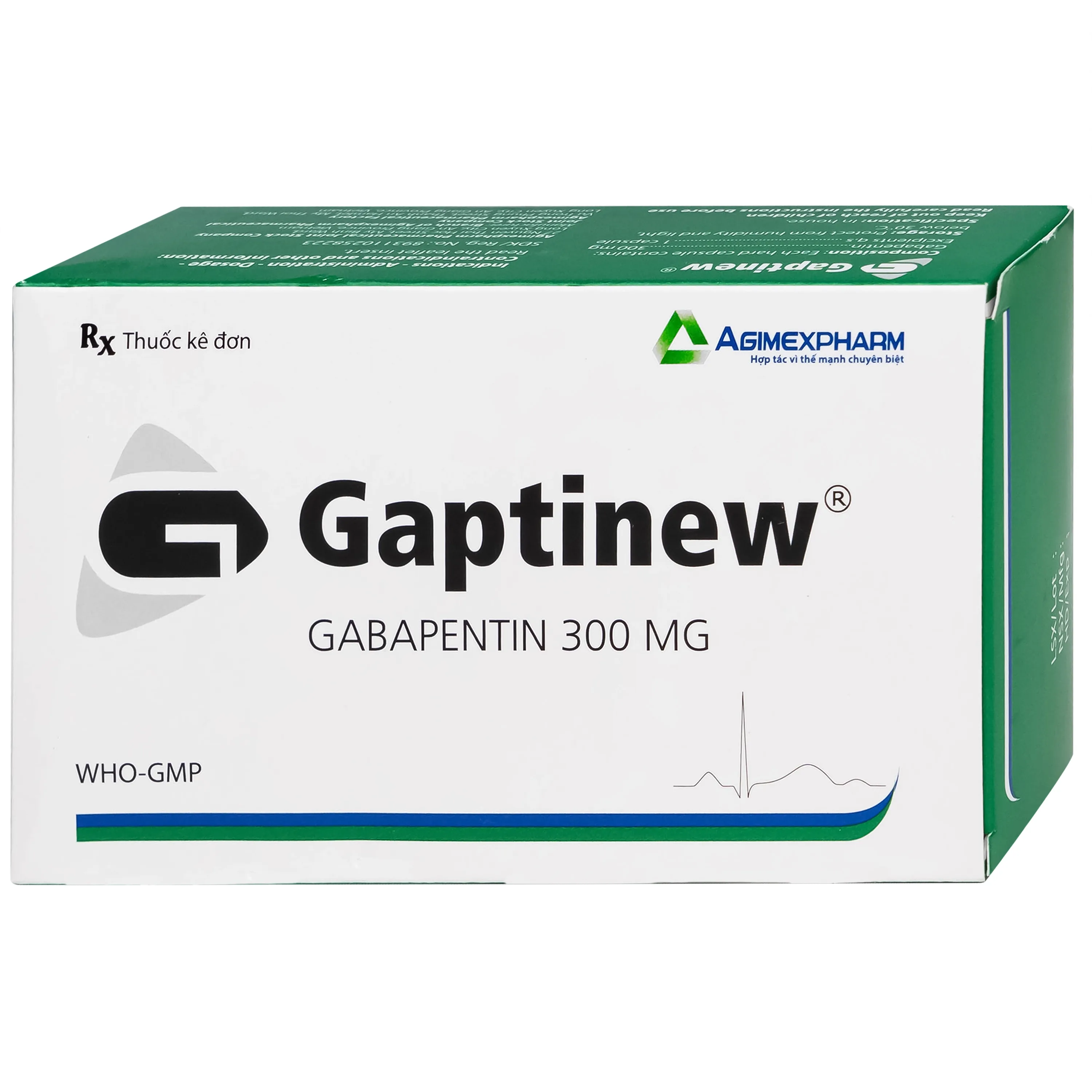 Hình ảnh Thuốc Gaptinew 300mg Agimexpharm điều trị động kinh và đau thần kinh ngoại biên (10 vỉ x 10 viên)