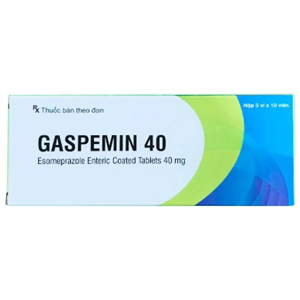 Hình ảnh Thuốc Gaspemin 40mg Acme điều trị bệnh trào ngược dạ dày, loét dạ dày tá tràng (3 vỉ x 10 viên)