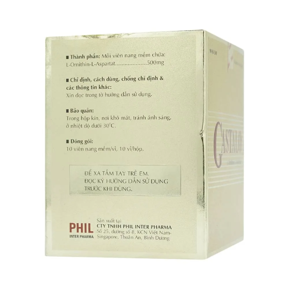 Hình ảnh Thuốc Gastalo Phil điều trị tăng Ammoniac huyết trong bệnh gan cấp và mãn tính (10 vỉ x 10 viên)