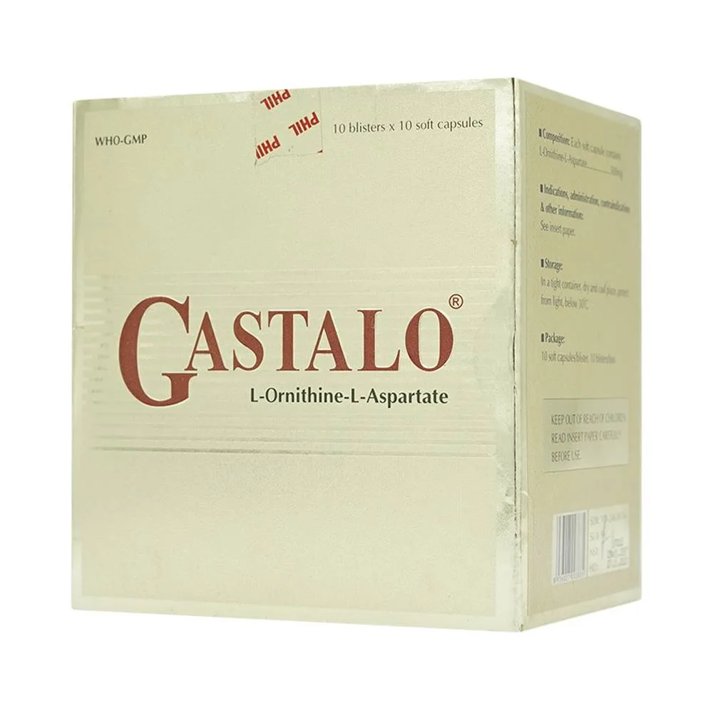 Hình ảnh Thuốc Gastalo Phil điều trị tăng Ammoniac huyết trong bệnh gan cấp và mãn tính (10 vỉ x 10 viên)