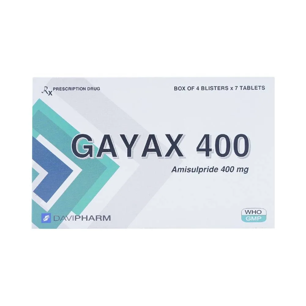 Hình ảnh Thuốc Gayax 400 Davipharm điều trị tâm thần phân liệt (4 vỉ x 7 viên)