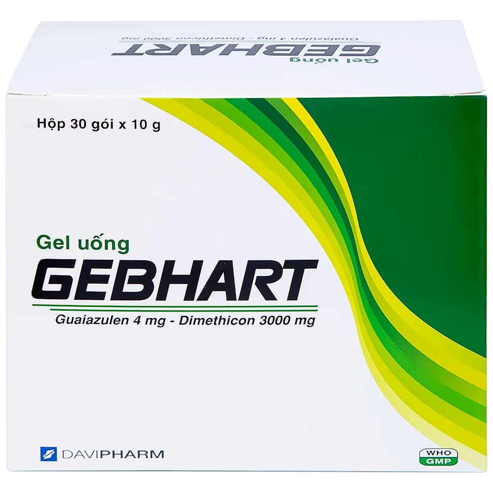 Hình ảnh Gel uống Gebhart Davipharm điều trị triệu chứng cơn đau dạ dày (30 gói x 10g)