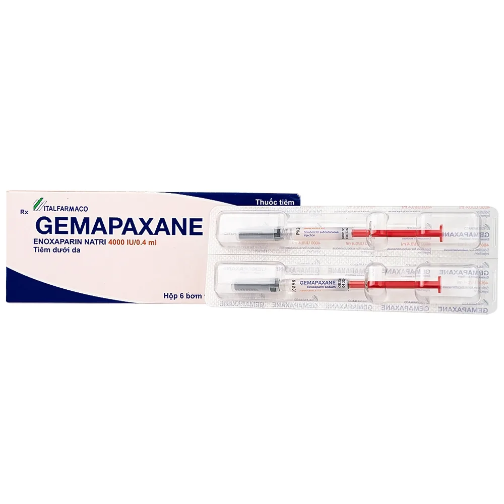 Hình ảnh Thuốc tiêm Gemapaxane 4000/0.4ml Italfarmaco dự phòng huyết khối tĩnh mạch (6 bơm tiêm)