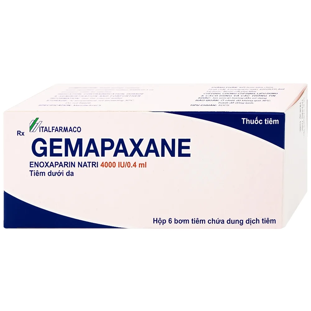 Hình ảnh Thuốc tiêm Gemapaxane 4000/0.4ml Italfarmaco dự phòng huyết khối tĩnh mạch (6 bơm tiêm)