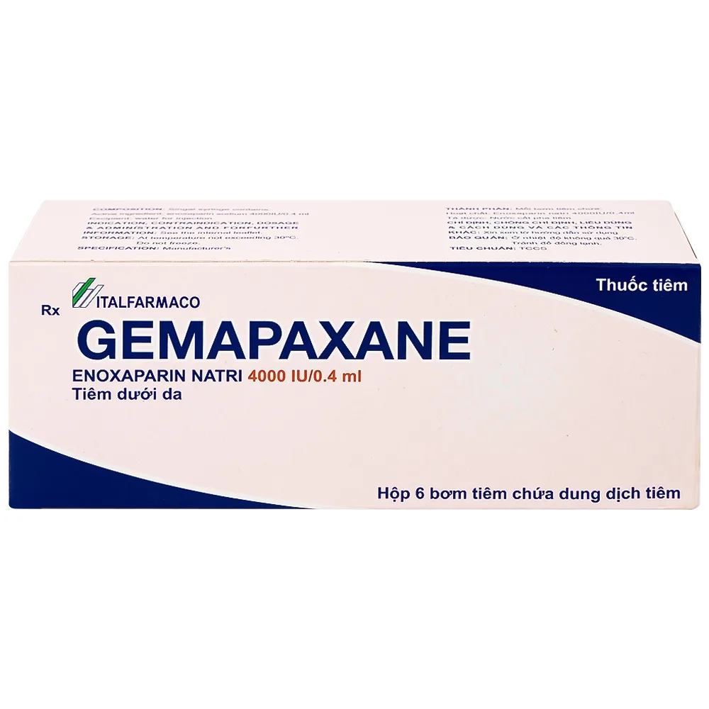 Hình ảnh Thuốc tiêm Gemapaxane 4000/0.4ml Italfarmaco dự phòng huyết khối tĩnh mạch (6 bơm tiêm)