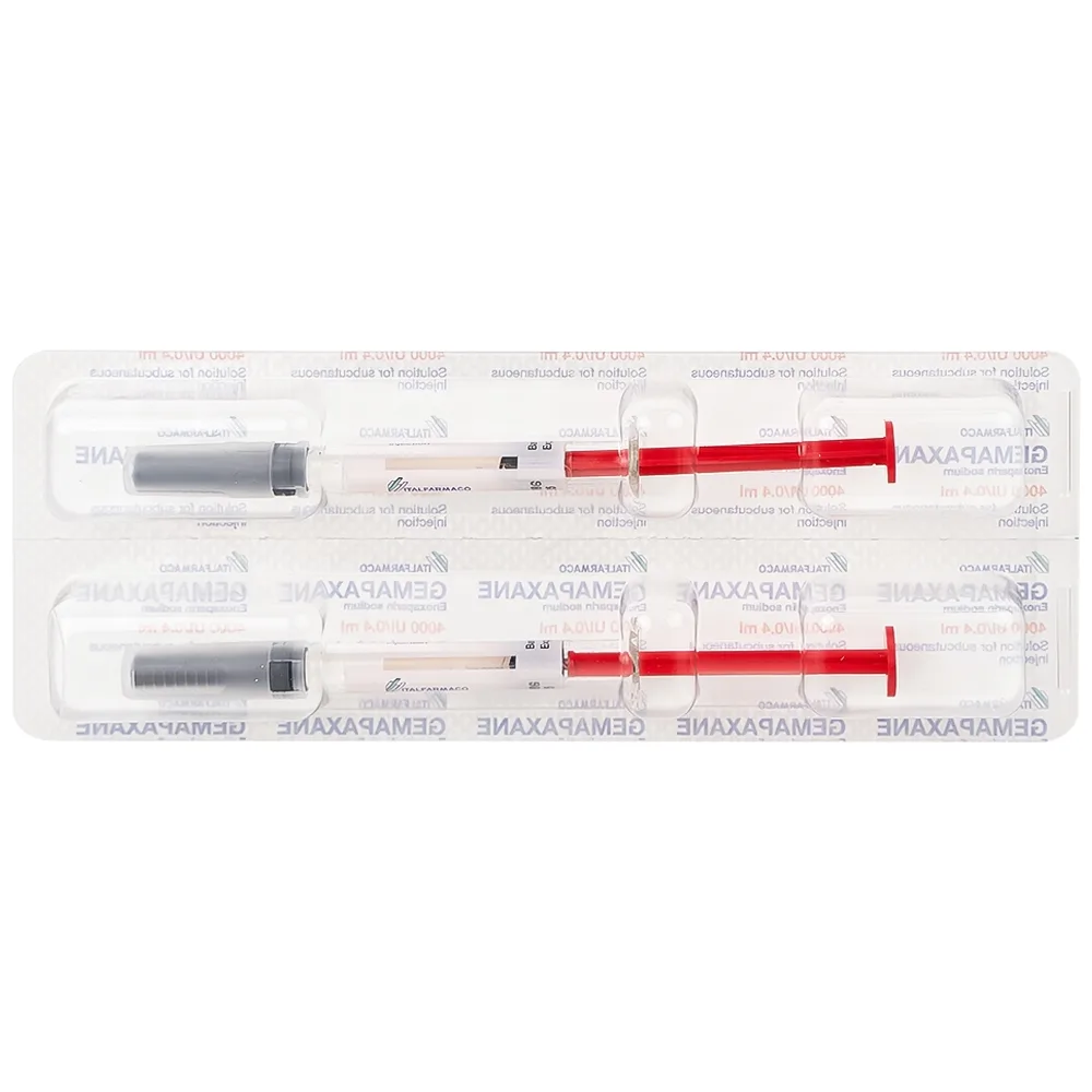 Hình ảnh Thuốc tiêm Gemapaxane 4000/0.4ml Italfarmaco dự phòng huyết khối tĩnh mạch (6 bơm tiêm)