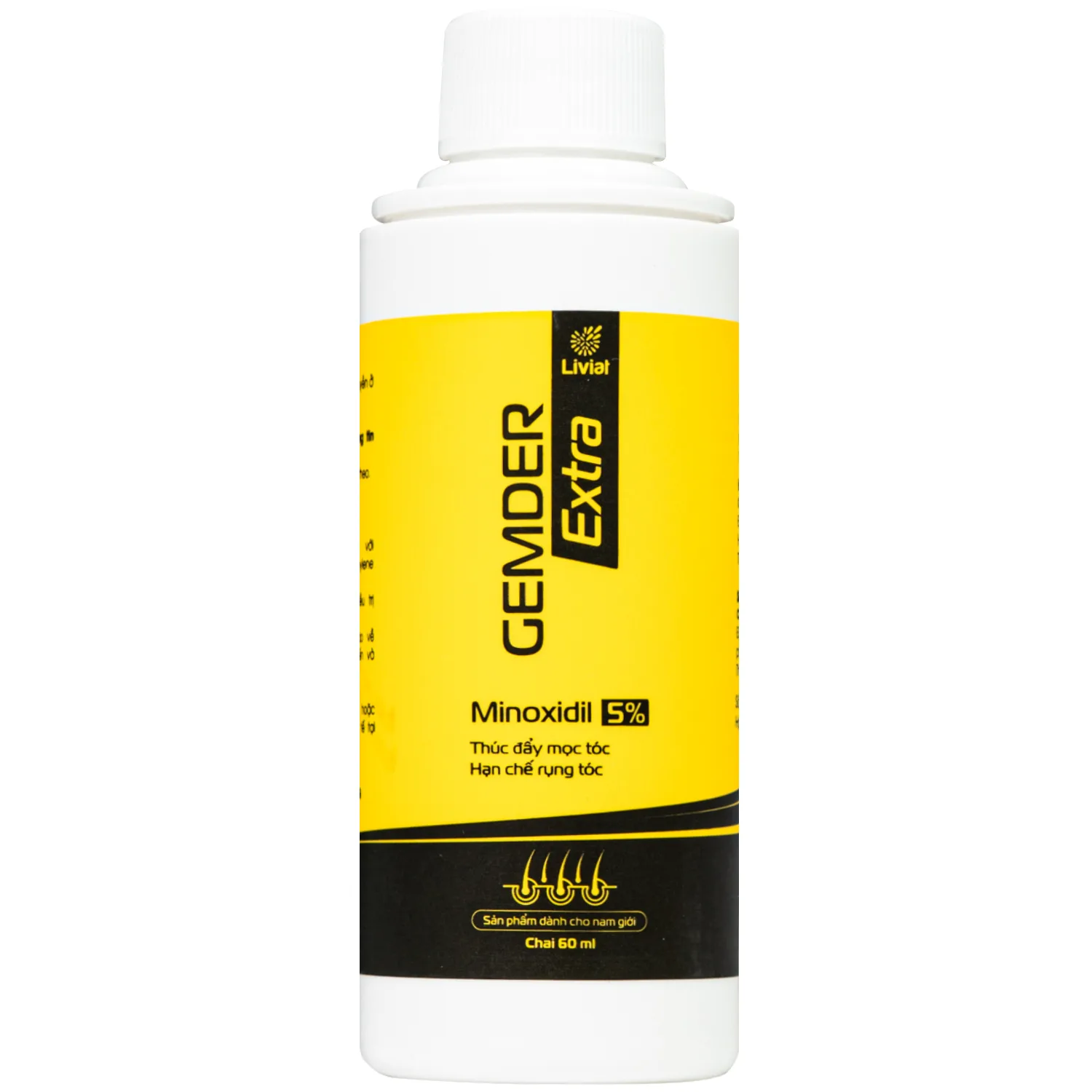 Hình ảnh Thuốc xịt mọc tóc Gemder Extra Minoxidil 5% Liviat kích thích mọc tóc và giảm gãy rụng (60ml)