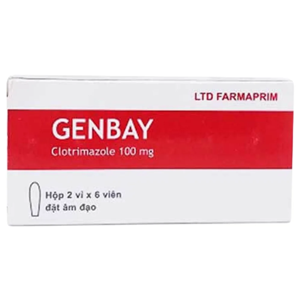 Hình ảnh Viên đặt âm đạo Genbay Farmaprim điều trị nhiễm khuẩn, viêm, nấm (2 vỉ x 6 viên)