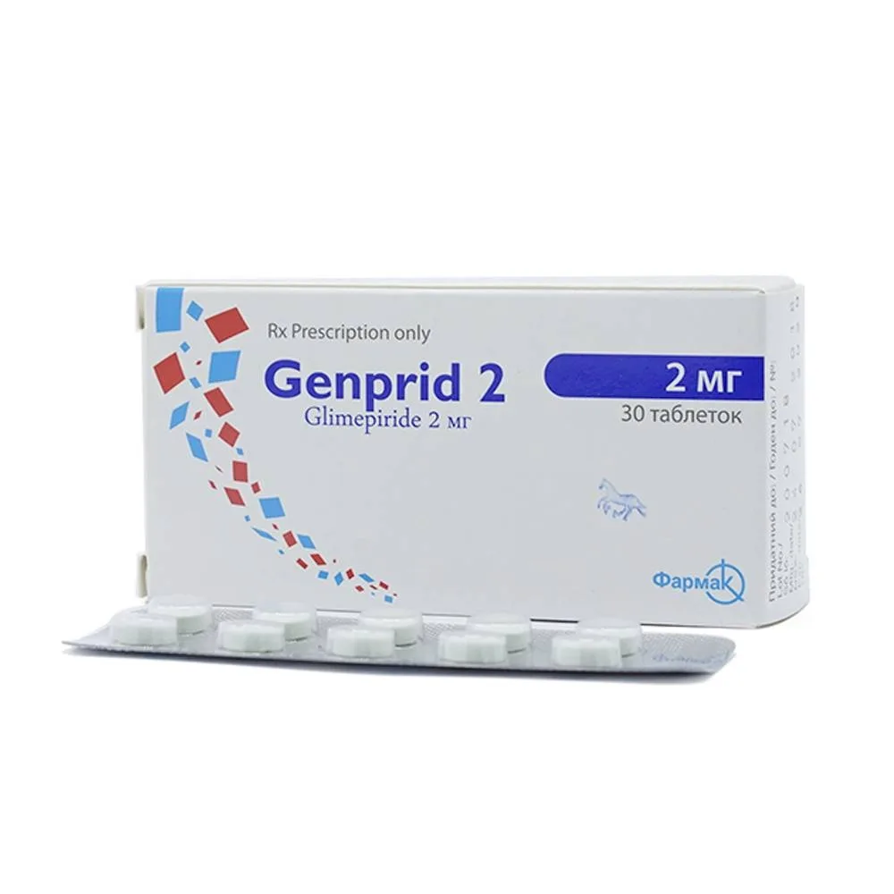 Hình ảnh Thuốc Genprid 2 FARKMAK điều trị đái tháo đường típ 2 (3 vỉ x 10 viên)