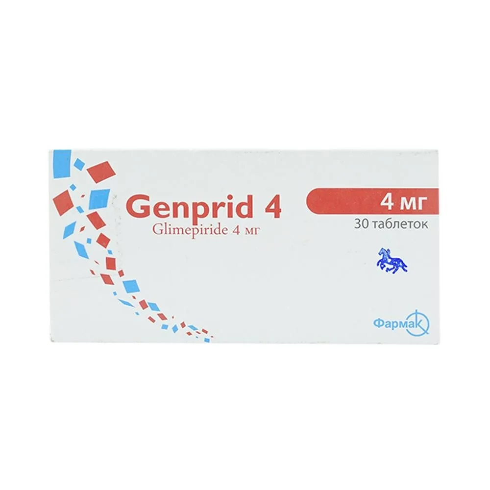 Hình ảnh Thuốc Genprid 4 Farmak điều trị đái tháo đường típ 2 (3 vỉ x 10 viên)