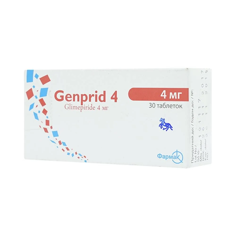 Hình ảnh Thuốc Genprid 4 Farmak điều trị đái tháo đường típ 2 (3 vỉ x 10 viên)