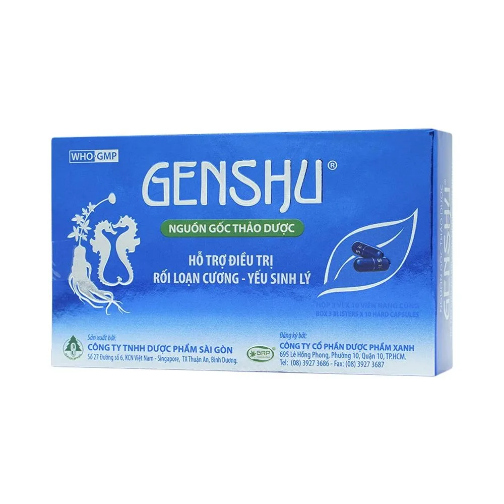 Hình ảnh Thuốc Genshu Sagopha hỗ trợ điều trị rối loạn cương, yếu sinh lý (3 vỉ x 10 viên)