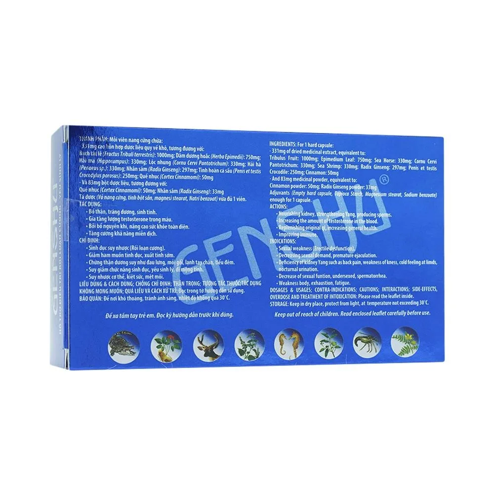 Hình ảnh Thuốc Genshu Sagopha hỗ trợ điều trị rối loạn cương, yếu sinh lý (3 vỉ x 10 viên)