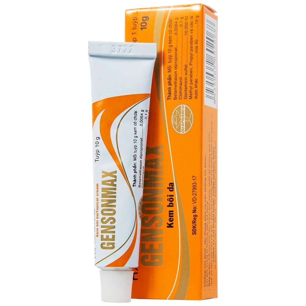 Hình ảnh Kem bôi da Gensonmax Quapharco giảm biểu hiện viêm của các bệnh về da (10g)