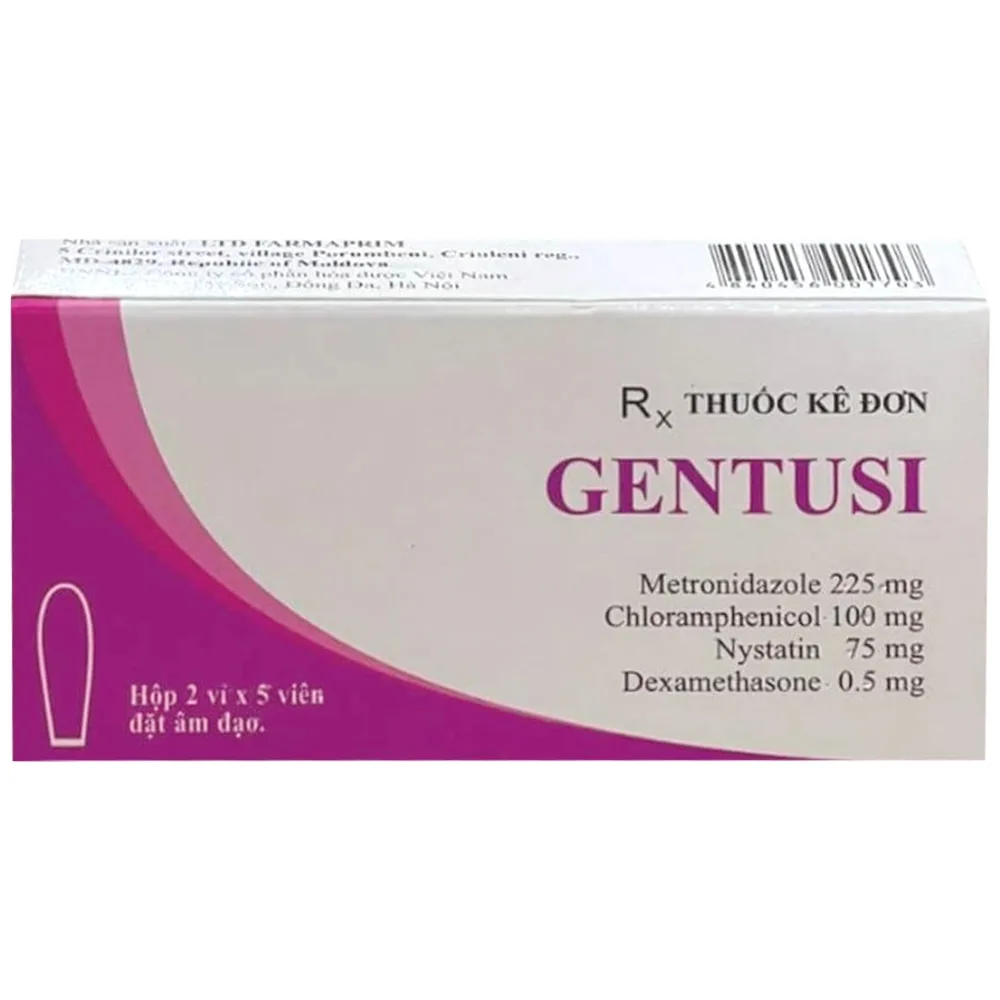 Hình ảnh Thuốc Gentusi Ltd Farmaprim điều trị nhiễm khuẩn hỗn hợp âm đạo (2 vỉ x 5 viên)