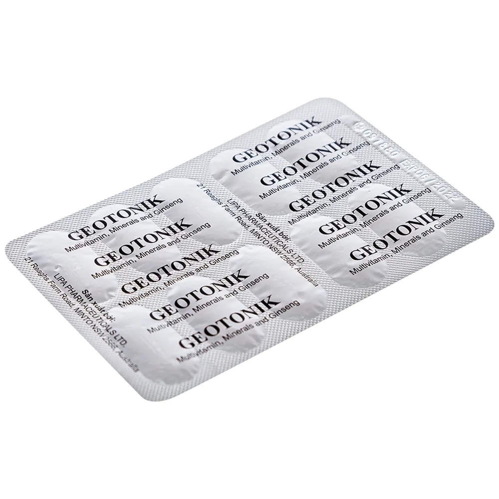 Hình ảnh Thuốc Geotonik bổ sung Vitamin, khoáng chất (3 vỉ x 10 viên)