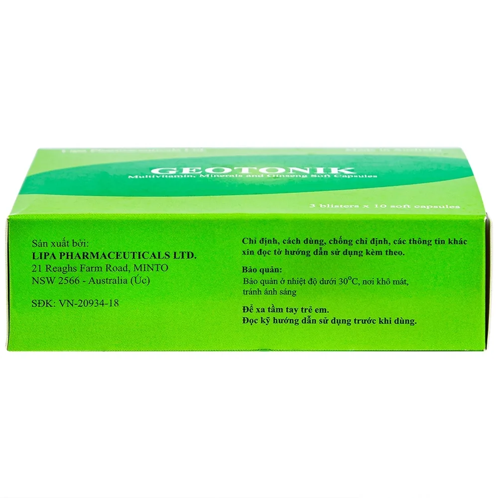 Hình ảnh Thuốc Geotonik bổ sung Vitamin, khoáng chất (3 vỉ x 10 viên)