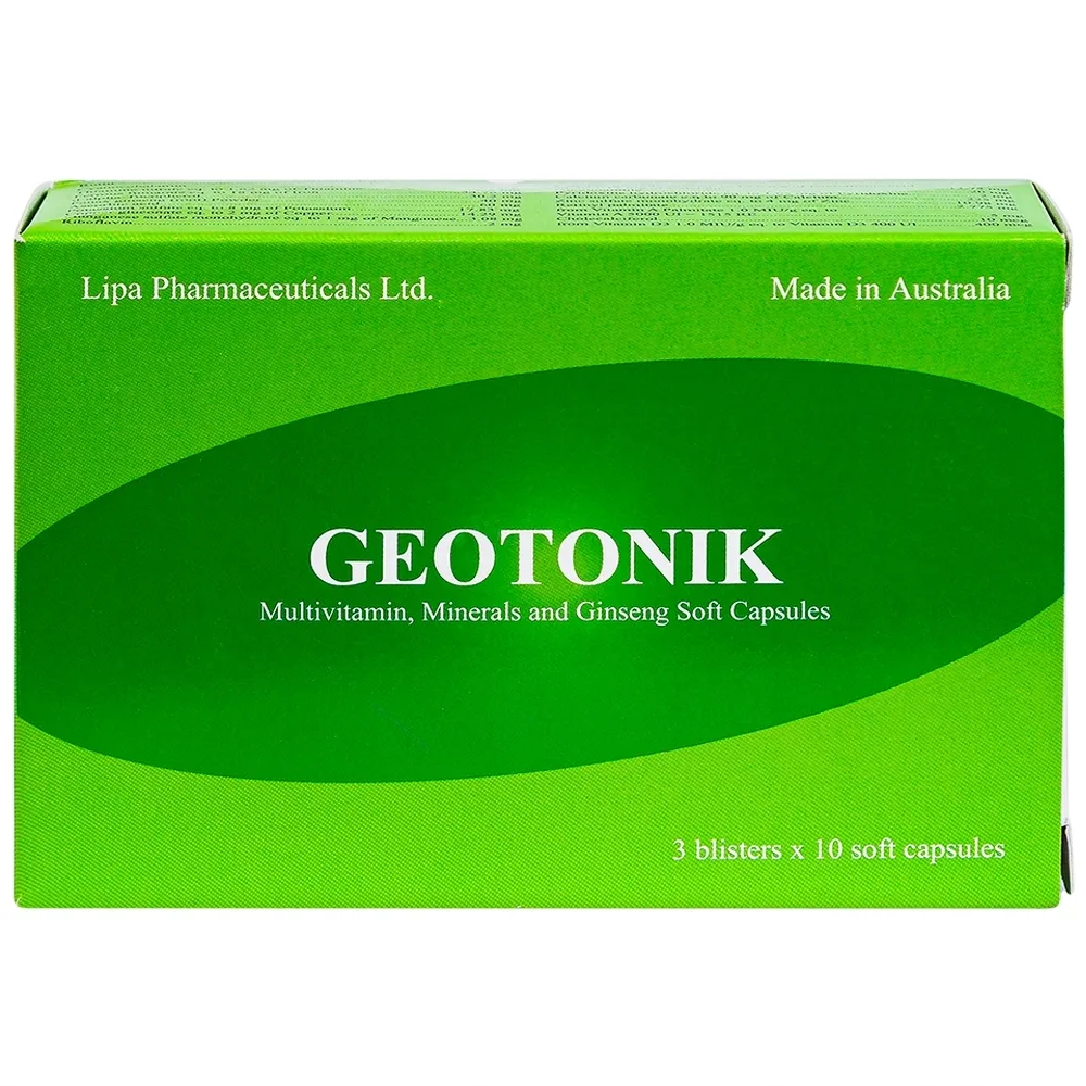 Hình ảnh Thuốc Geotonik bổ sung Vitamin, khoáng chất (3 vỉ x 10 viên)