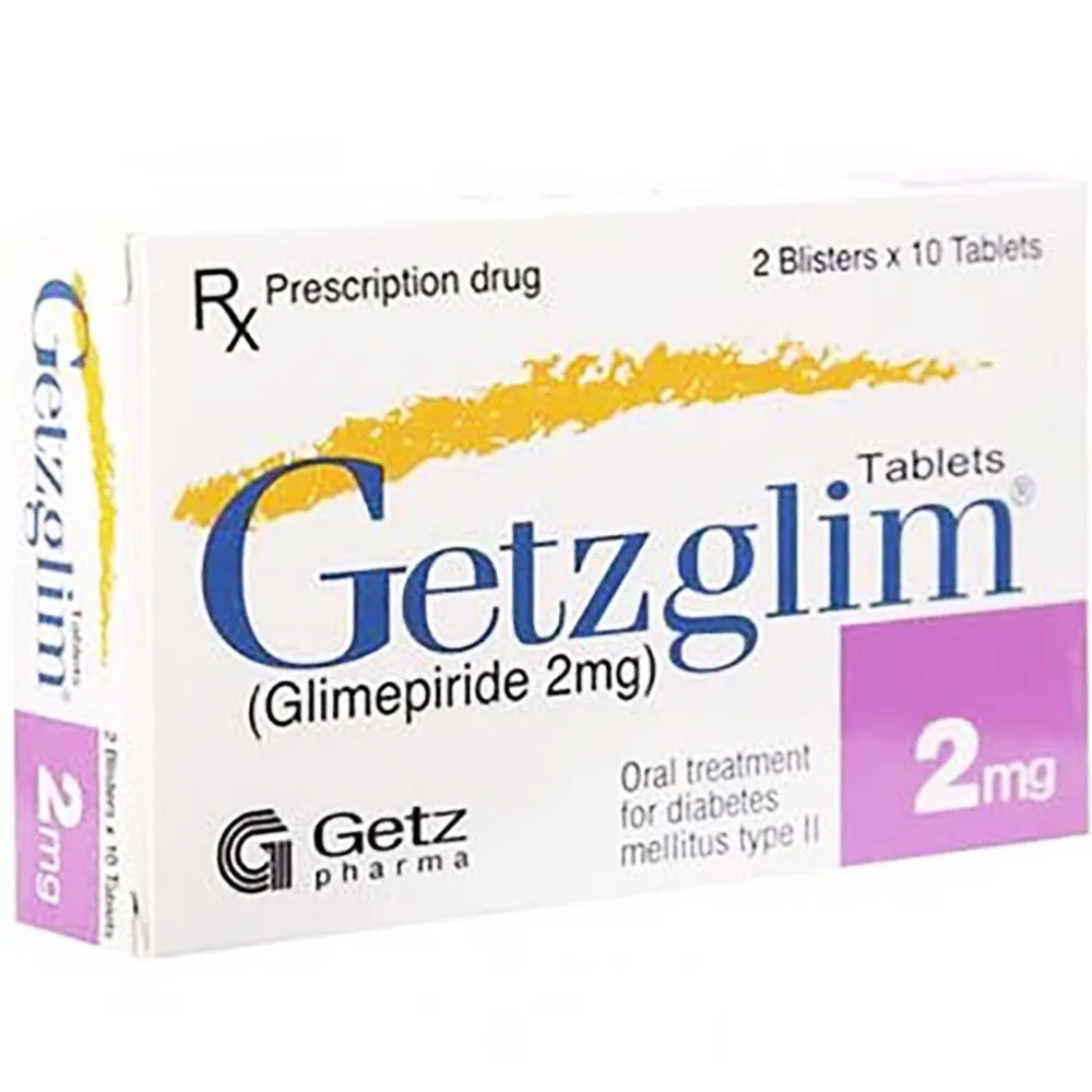 Hình ảnh Thuốc Getzglim 2mg Getz điều trị đái tháo đường típ 2 (2 vỉ x 10 viên)