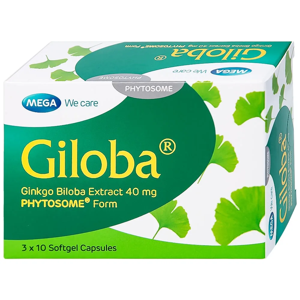 Hình ảnh Thuốc Giloba 40mg MEGA We care điều trị suy tuần hoàn não (3 vỉ x 10 viên)