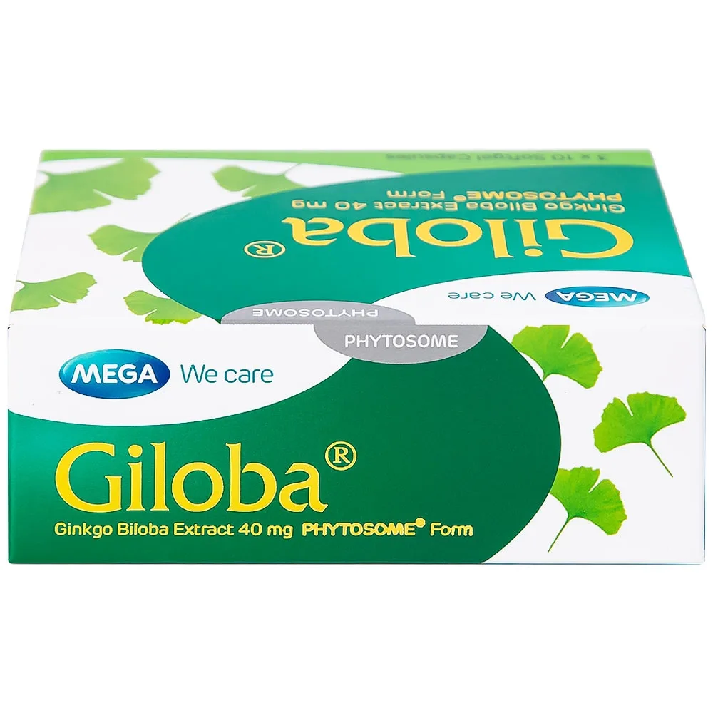 Hình ảnh Thuốc Giloba 40mg MEGA We care điều trị suy tuần hoàn não (3 vỉ x 10 viên)